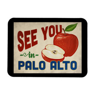 Palo Alto California Apple - Vintage Travel Magneet