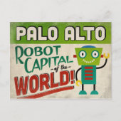 Palo Alto California Robot - Funny  Briefkaart (Voorkant)