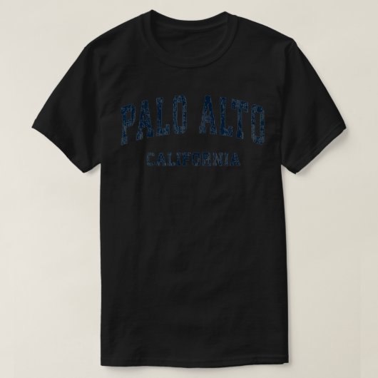 Palo Alto California  Varsity Sports Nav T-shirt (Design voorkant)
