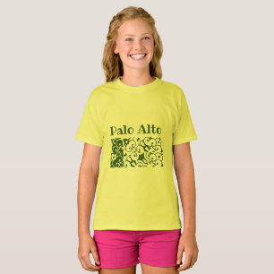 Palo Alto met decoratieve detailsnaam van stad T-shirt