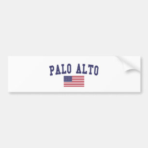 Palo Alto US Flag Bumpersticker