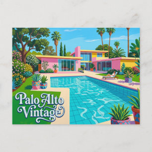 Palo Alto Vintage Californië Briefkaart