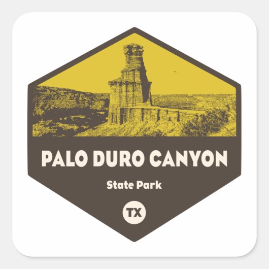 Palo Duro Canyon State Park Texas Vierkante Sticker (Voorkant)