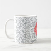 Paloma Damask Monogramme Mug (Gauche)