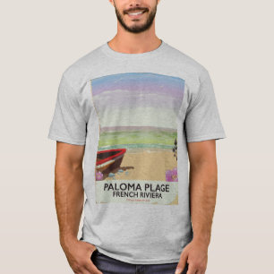 Paloma Plage, reisposter Franse Riviera T-shirt