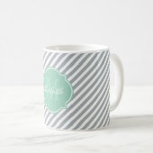 Paloma Stripe Monogramme Mug (Devant droit)
