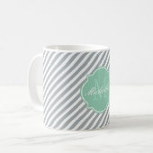 Paloma Stripe Monogramme Mug (Devant gauche)