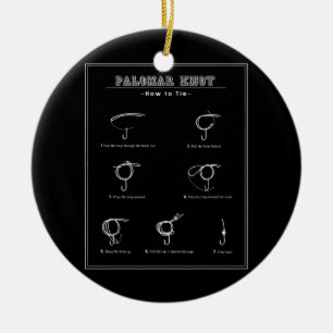 Palomar knot fish Bass Trout Salmon of Keramisch Ornament