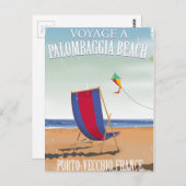Palombaggia Beach, Franse reisposter Briefkaart (Voorkant / Achterkant)