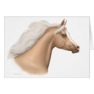 Palomino Arabian Horse Card