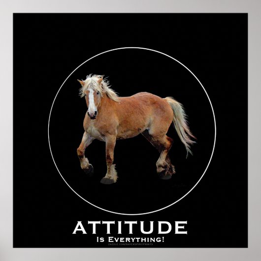 Palomino Belge Brouillon Cheval ATTITUDE Poster (Devant)