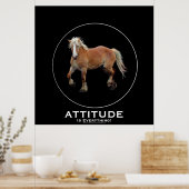 Palomino Belge Brouillon Cheval ATTITUDE Poster (Cuisine)