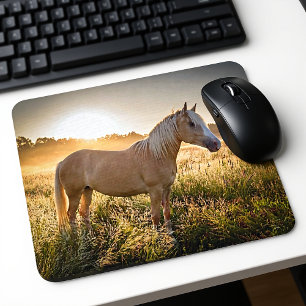 Palomino bij zonsopgang muismat