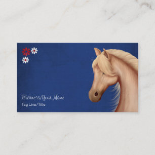 Palomino en Bloemen Paard Visitekaartjes