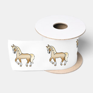 Palomino Geïllustreerde Schattige Cartoon Dravende Lint