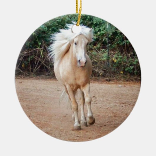 Palomino Horse Keramisch Ornament (Voorkant)