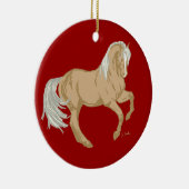 Palomino Horse Keramisch Ornament (Rechts)