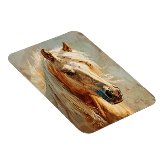 Palomino Horse Portrait Flexibel Magneet (Rechterzijde)