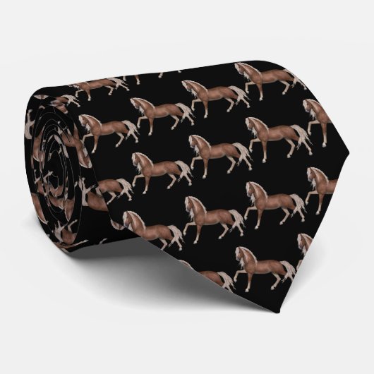 Palomino Horse Print Necktie Stropdas (Opgerold)