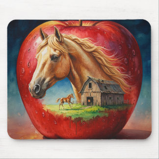 Palomino in een appel muismat