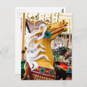 Palomino Looff Carousel Horse Briefkaart (Voorkant / Achterkant)