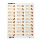  Palomino Paard Adresetiketten Etiket (Full Sheet)