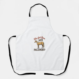 Palomino Paardenliefhebber Vintage Gravure T-Shirt Schort