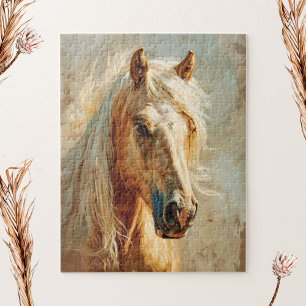 Palomino Paardenportret Legpuzzel