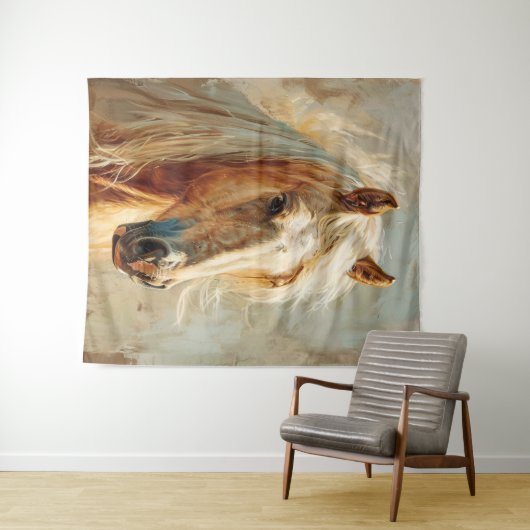Palomino Paardenportret Wandkleed (In Situ (horizontaal))