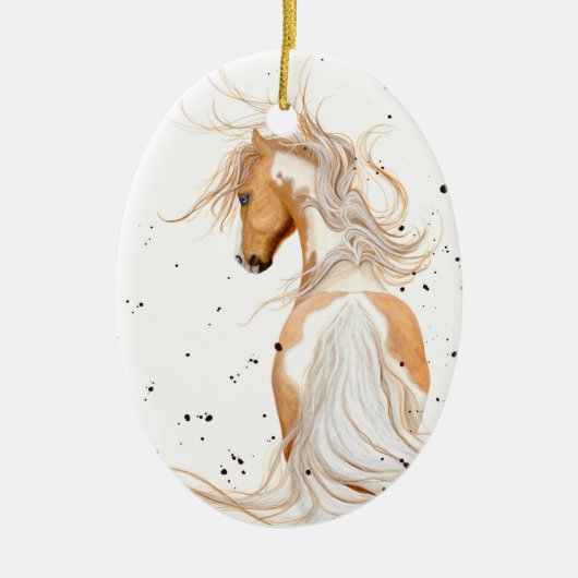 Palomino Paint Horse Ornament by Bihrle (Voorkant)