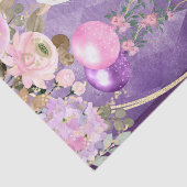  Palomino Pink en Purple Flowers Horse Tissuepapier (Detail)