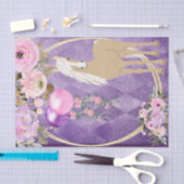  Palomino Pink en Purple Flowers Horse Tissuepapier (Craft)