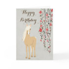  palomino-Pony en bloemen paardenpest