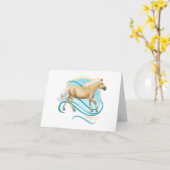 Palomino Quarter Horse Kaart (Gele Bloem)