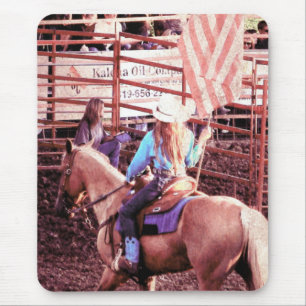 Palomino Rodeo American Flag Horse Muismat