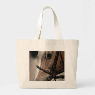 Palominopaard in Bridle Grote Tote Bag