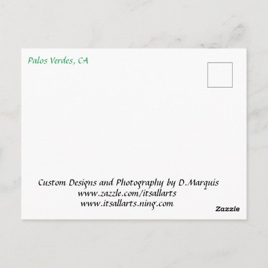 PALOS VERDES. CA #5 BRIEFKAART (Achterkant)