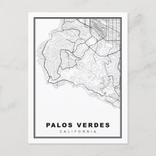 Palos Verdes Map Feestdagenkaart