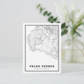 Palos Verdes Map Feestdagenkaart (Staand voorkant)