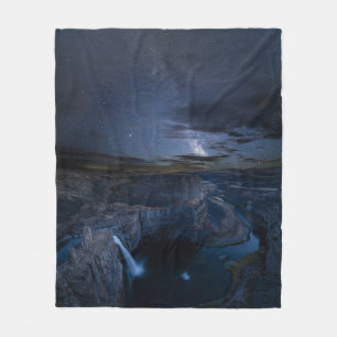 Palouse Falls Park & Melkweg Staat Washington Fleece Deken