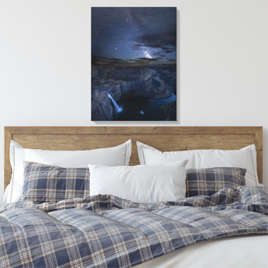 Palouse Herfsten Park & Milky Way | Staat Washingt Canvas Afdruk (Insitu (Slaapkamer))
