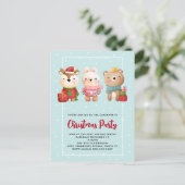 Pals de Noël - Invitation de l'ours et du lapin de (Debout devant)