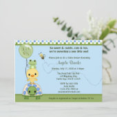 Pals Pals Baby shower de canard Invitation Tortue (Debout devant)
