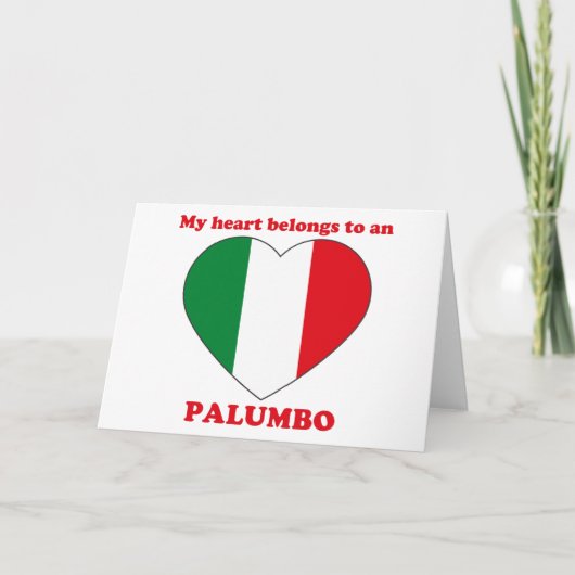 Palumbo Feestdagen Kaart (Voorkant)
