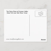 Paluxy River op het briefkaart van Dinosaur Valley (Achterkant)