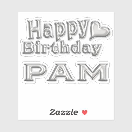 Pam Happy Birthday Autocollants (Feuille)
