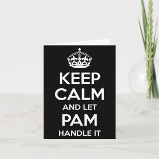 Pam Keep Calm Persoonlijke Naam Grappige Verjaarda Kaart