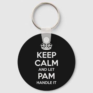 Pam Keep Calm Persoonlijke Naam Grappige Verjaarda Sleutelhanger