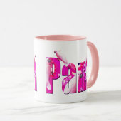 Pam, noem Logo met witte wortelen, Mok (Voorkant rechts)