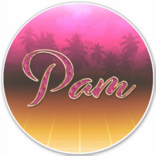 Pam Prénom Golden rose Autocollants Autocollants